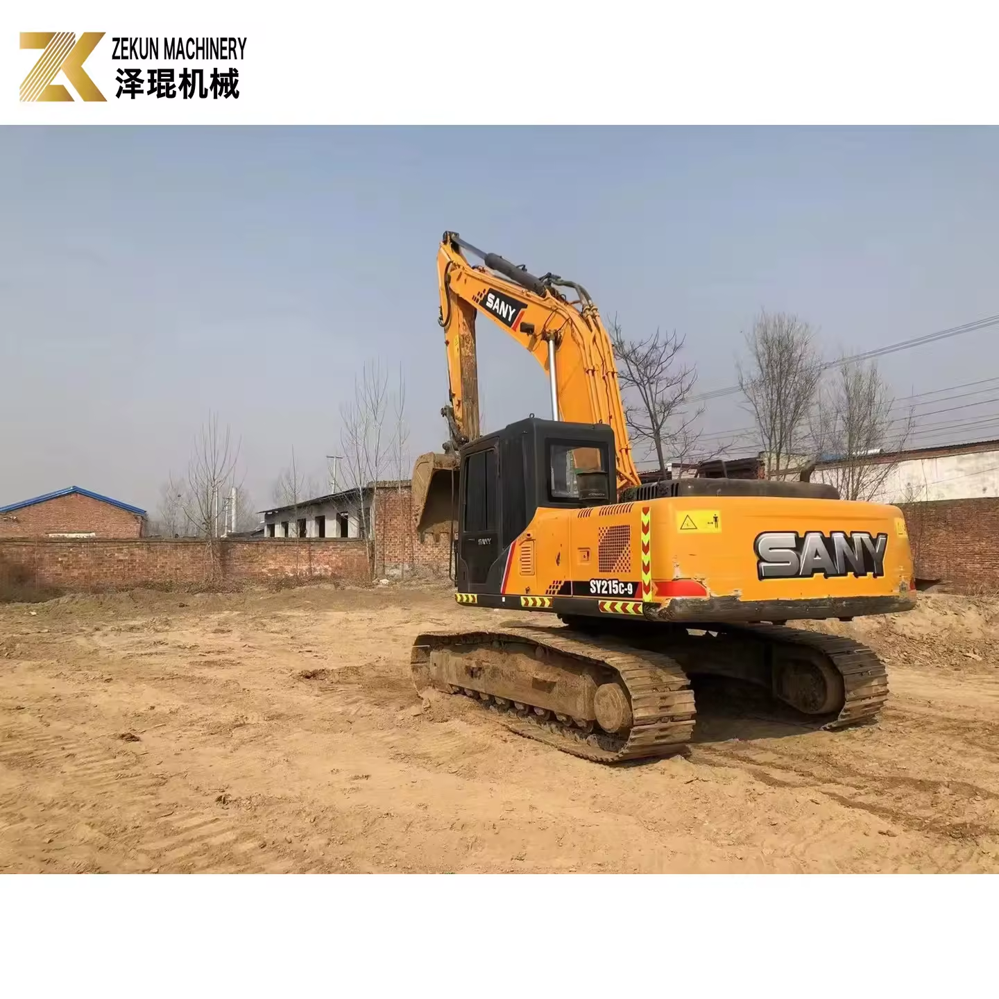 Best 21 Ton Used SY215C-9 Excavator Long Reach with Sany Engine