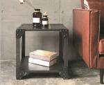 Industrial Style Side Cabinet Metal Iron Material Square Side Table