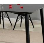 Black Color Smooth Foot European Style Kitchen Dining Table Leisure Coffee Table