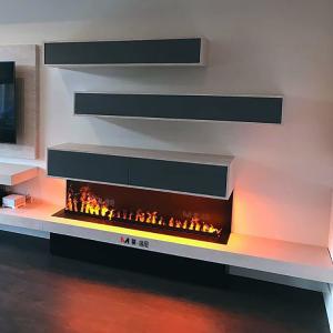 Quality 2800mm 110 Inch Water Steam Fireplace CE Mist 3D Steam Technology Different Levels wholesale