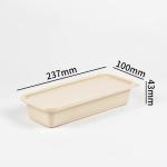 Rectangular Biodegradable Meal Prep Containers 2 Compartment Eco Disposable