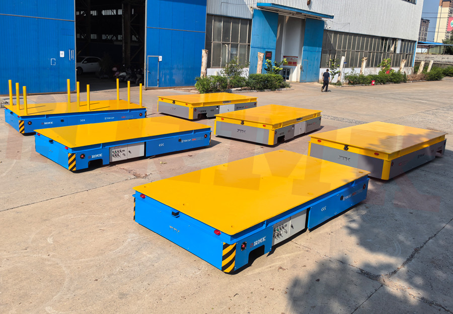 Steel Pipe Transportation Frame Transfer Cart Electric Battery Trackless Transfer Cart