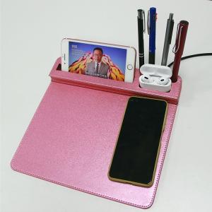 Quality ultraportable Wireless Charging Mouse Pad With Pen Holder lightweight 10W wholesale