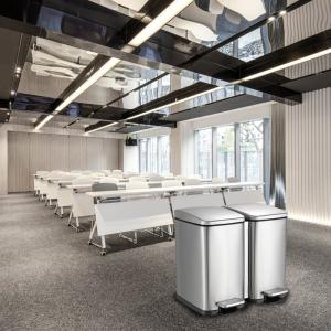 Quality Silver 5.28 Gallon Dual Trash Recycle Can wholesale