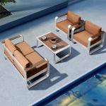 Hand Woven Garden Aluminum Sofa Set Modern Outdoor Furniture with Outdoor Foam