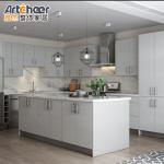 Counter Top Furniture Wooden Kitchen Cabinet with PVC Finish and Toe Kick