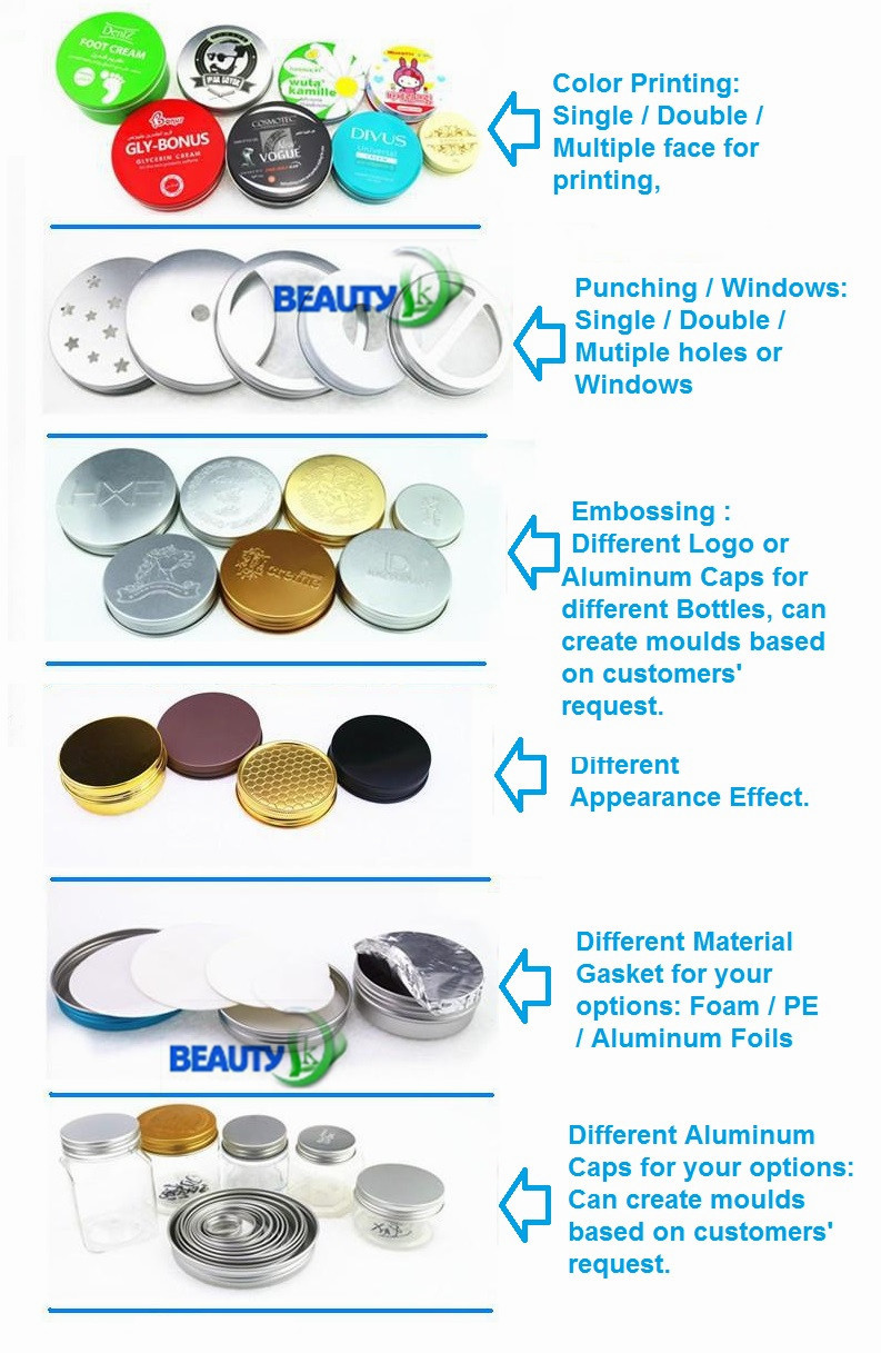 80g Cosmetic Packaging Face Body Care Cream Empty Aluminum Container Jars