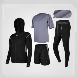 Quality Cotton Polyester Training Fitness Gym Cloth Suit Men Running Wear wholesale