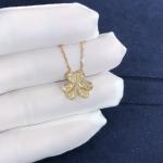 Fantastic Van Cleef & Arpels 18k Gold Frivole Pendant Mini Model Vs Natural