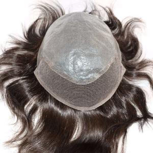 Quality 6 Inch Thin Skin Mens Toupee Human Hair Curly Wig 10A Grade OEM wholesale