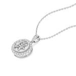 18k Gold Lab-Grown Diamond Pendant White Diamond Jewelry Pretty And Cute Diamond