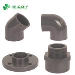 High Thickness DIN Pn16 PVC Pipe Fitting Socket UPVC Elbow Coupling Flange 20mm
