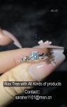 Round Moissanite Diamond Tiny 925 Silver CZ Rings With Band Width 2-3mm And