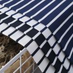 Twill Knitted Organic Terry Fabric , 40S Lycra Cotton Striped Fabric