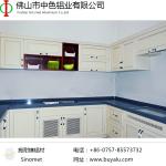 Modern Aluminum Extrusion Profiles Kitchen Cabinets With Marble Table