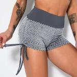 Flower yoga pants, skinny gym shorts, high-waisted classic honeycomb pants women