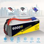 22.2V 6000mAh 6S Lipo Battery Dean 50C/100C 6S Lipo Battery 6000MAH For RC