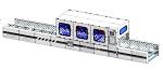 800mm Fully Automatic Carton Box Case Packing Line 200-1000mm 5-6 Pieces/M