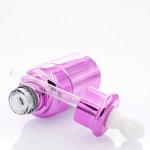 light smooth 100ml Glass Dropper Bottles Purple Painting with rubber head