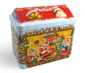 Quality Christmas Chocolate House Shape Tin Wholesaler wholesale