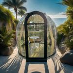 Prefab Cabin House Restaurant Home Transparent Bubble Glamping Bubble Dome Tent