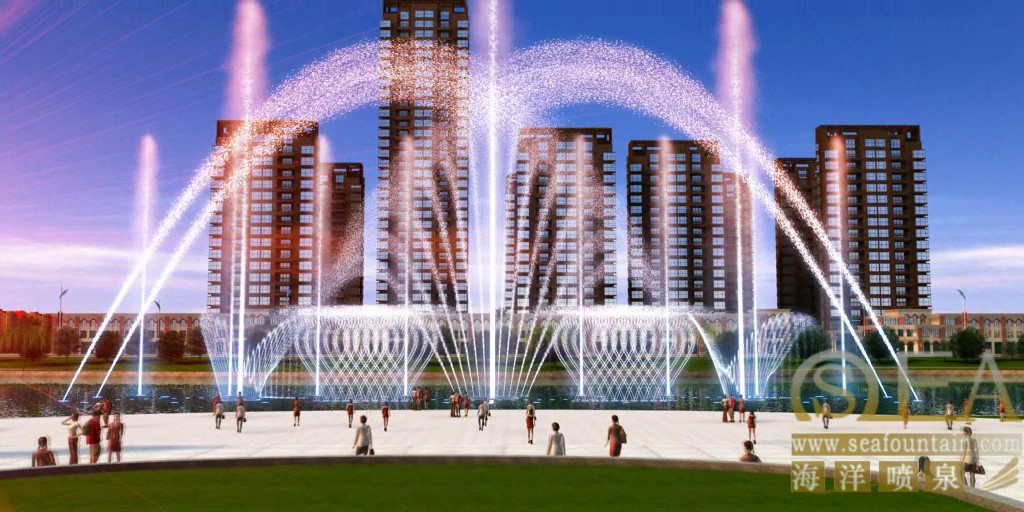 2D 3D Nozzle Digital Swing Fountain Music Dancing Water Fountain