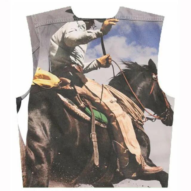 Digital Printing Fashion Denim Jacket Coat for Men