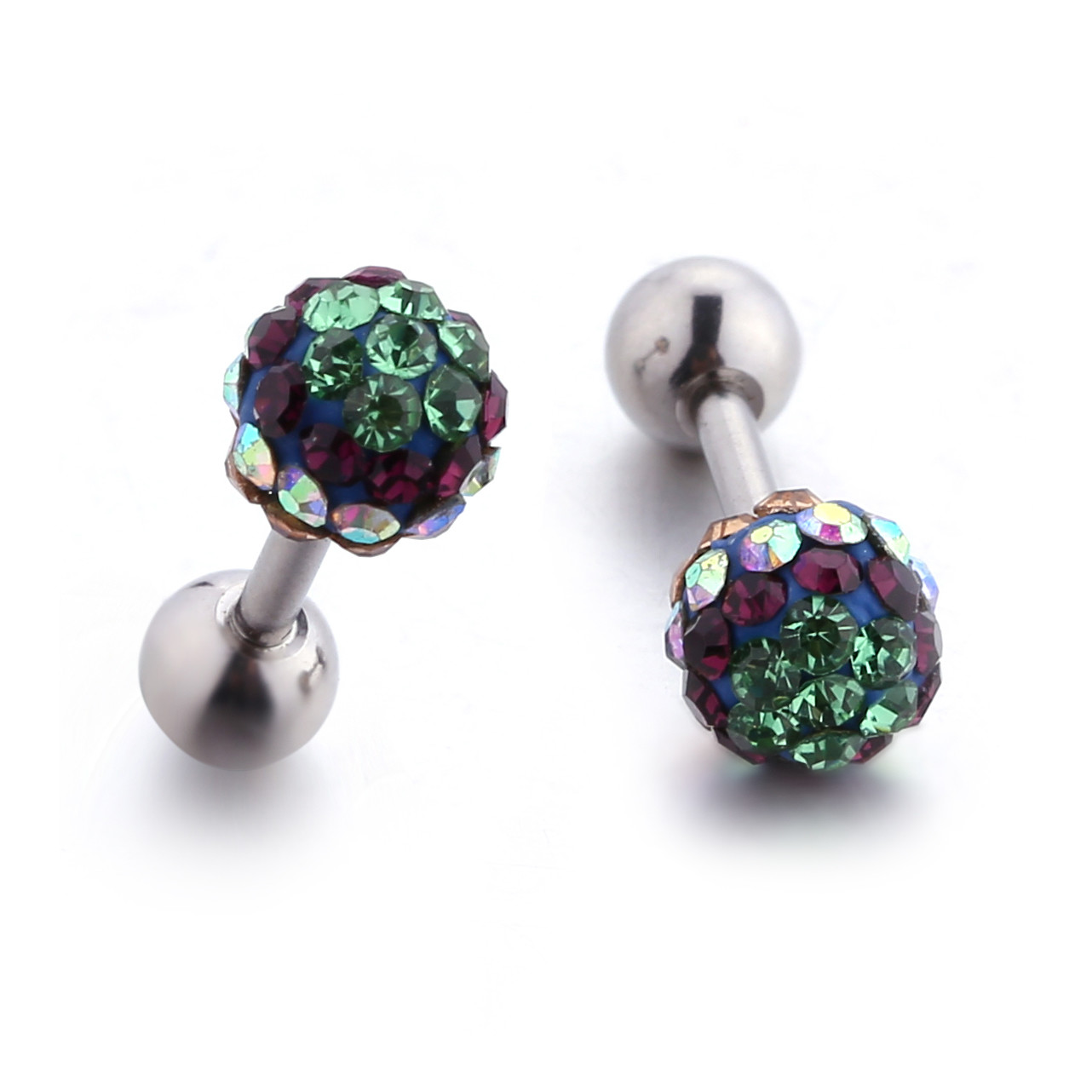 High quality shiny earrings fashion piercing jewelry polymer clay earrings