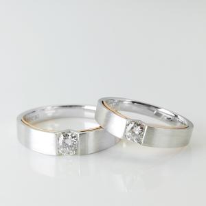 Quality Double Layer Men17 8g Diamond Couple Rings For Engagement wholesale