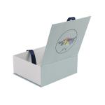 Custom Jewelry Packaging Box Bracelet Gift Box With Matt Lamination And Ribbon