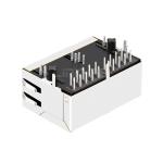 LPJG26843AFNL 100/1000 Base-T Tab Down Green/Green LED 1x2 Port RJ45 Magnetic