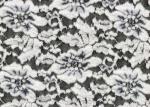 White Flower Brushed Lace Stretchable , Rayon Nylon Spandex Fabric CY-LQ0003