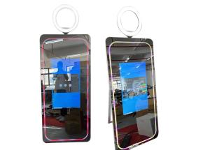 Quality Led Frame Selfie Mirror Booth Portable Wedding Mirror Photo Booth With Camera wholesale