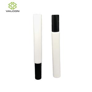 Quality White Empty Lip Balm Tubes , Blank Plastic Squeeze Tubes Inside Lip Brush wholesale