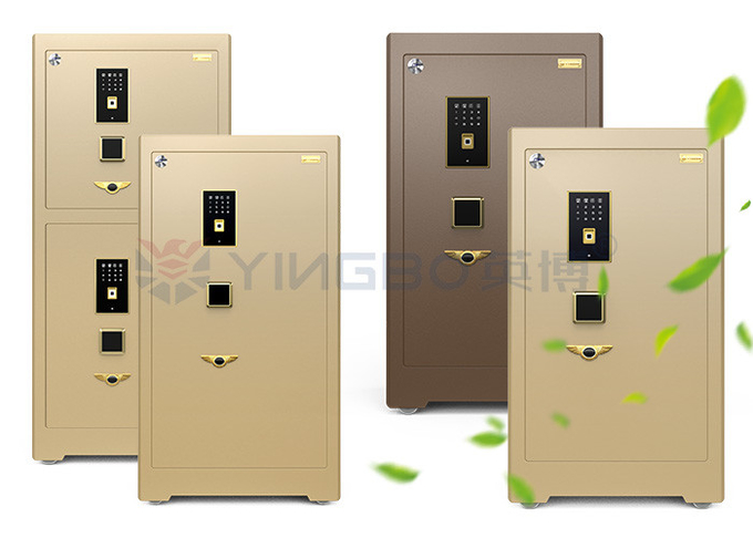 YB/ZY-80 Liquid Crystal Display Panel Bank Grade Biometric Safe Box With Vertical Lock Design
