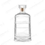 250ml 500ml 750ml 1000ml Large Size Glass Bottle for Brandy Whiskey Cylindrical