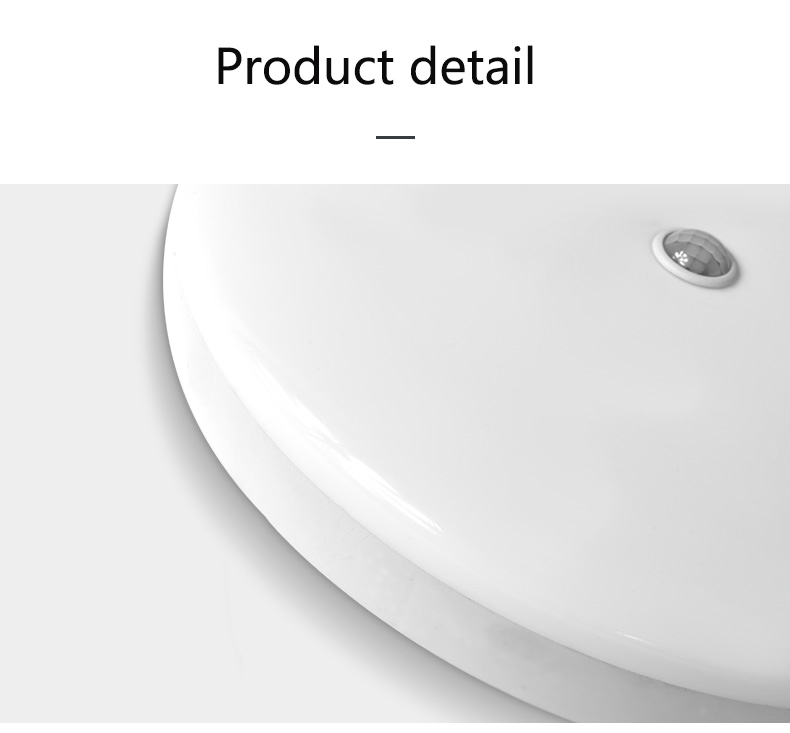 Motion-Activated Round Shade LED PIR Motion Sensor Ceiling Light For Hotels