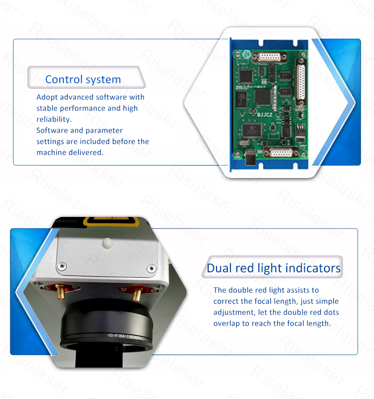 Auto Focus Optic Split Metal Fiber Laser Marking Machine Max Raycus JPT