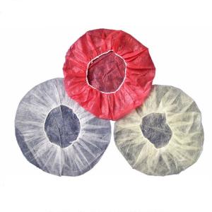 Quality Round Elastic Disposable Head Cap , Breathable Latex Free Hair Protector Cap wholesale