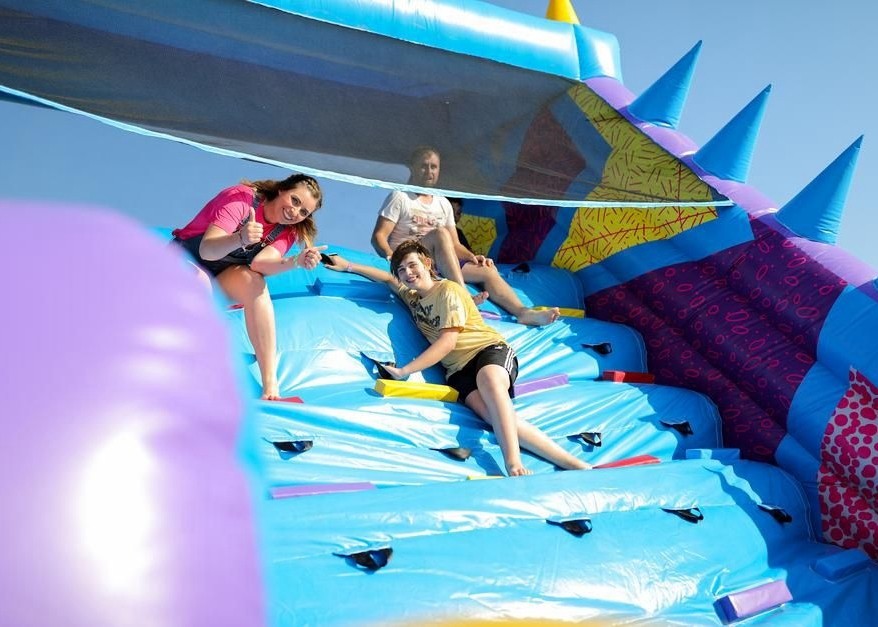 300M Long Monster Obstacle Course Inflatable Sports carnival Games Child Play For Outdoor