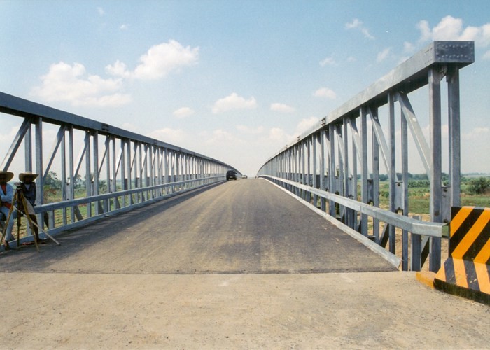 CB100 Compact Panel Modular Steel Bridge Bailey Anti Corrosion Paint