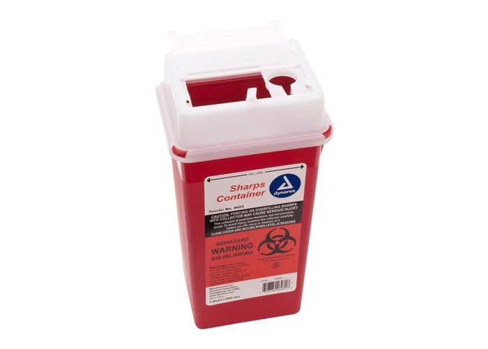 WinnerCare Sharps Container - Biohazard Needle Disposal Container - Puncture Resistant - 2 Quart