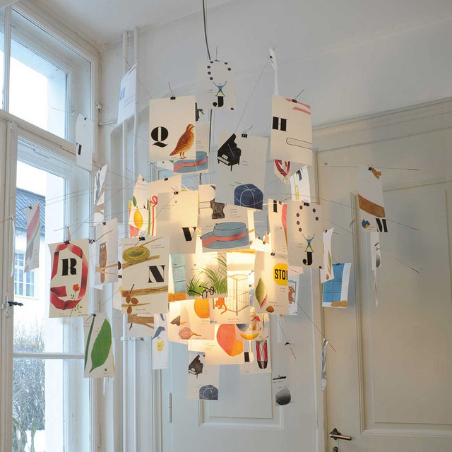 Paper chandelier replica designer Light Living Room Dining Room Zettel Chandelier(WH-MI-381)