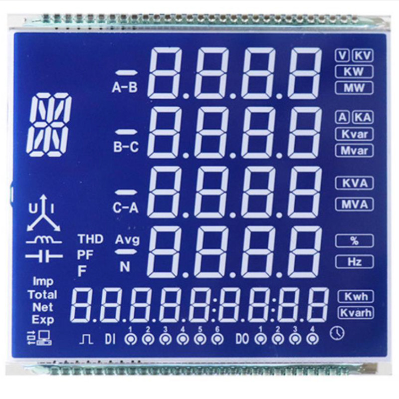 Customized TN HTN Monochrome LCD Display Screen For Electricity Meters