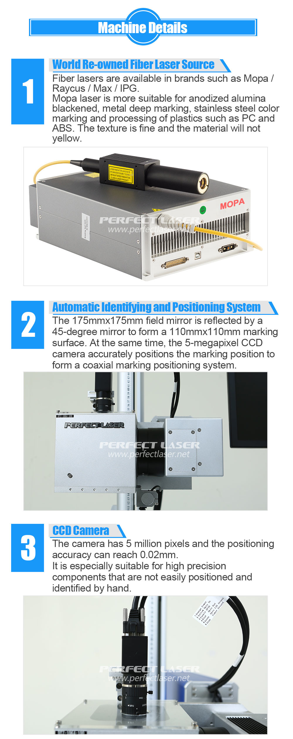 CCD Camera Fiber Laser Engraving Machine Auto Identifying / Positioning 500W