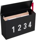 Home Mailbox Large Mailbox, Mailbox for Outside, Matte Black Post Box