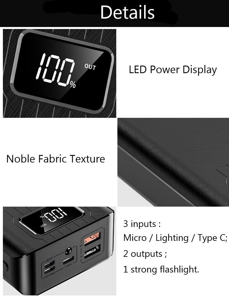 Big capacity 30000mah Power bank with 2 USB output Power Bank 30000 Powerbanks
