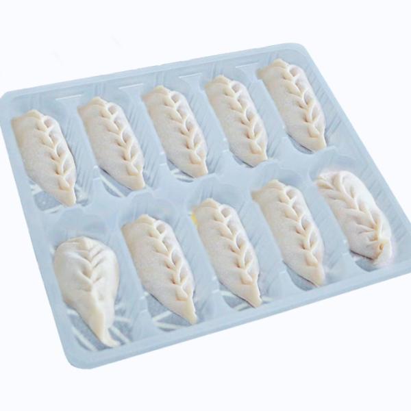 Plastic Dumpling Freezer Tray Packaging Lining Frozen Food Packaging Disposable