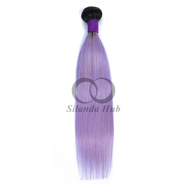 #T1B/Purple Straight Remy Human Hair Bundles Sew In Weave Bundles Brazilian Bundle Deals