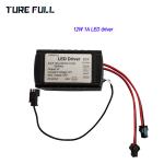 Plastic Cover LED Fan Driver , 12W 12V 1A Led Driver 47-63HZ Output Frequency
